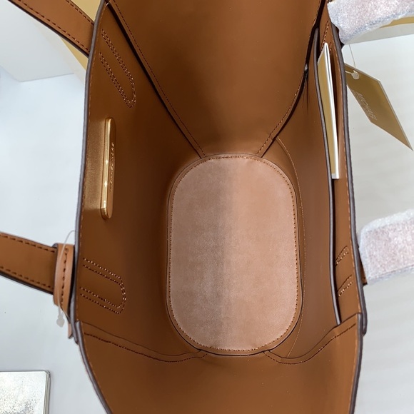 MICHAEL KORS PORTIA SMALL TOTE  LUGGAGE COLOR Pebbled leather/ suede - Picture 16 of 16